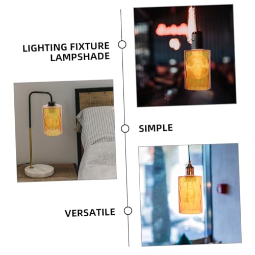 CLISPEED 2 Stück Glas Lampenschirme mit Steinmuster Transparente Pendelleuchten Abdeckung Ersatz Lampenschirm für Deckenleuchte Dekorative Beleuchtung Hohe Lichtdurchlässigkeit von CLISPEED