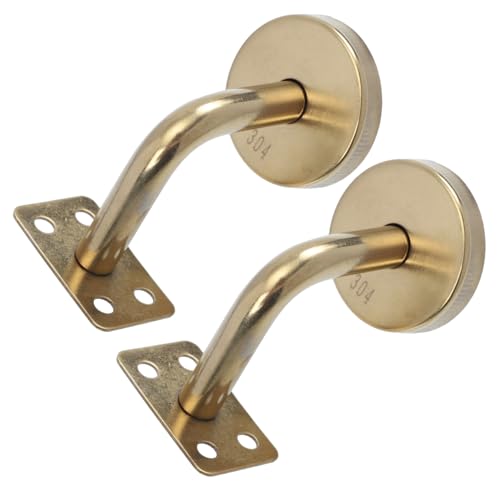 CLISPEED 2 Stück Handlaufhalterung Wandmontage Banister Support Handlaufträger Treppenstütze Langlebig Praktisch für Innenwand Treppengeländer Goldfarbenes Design CLISPEED 2 Stück Handlaufhalterung Wandmontage Banister Support Handlaufträger Treppenstütze Langlebig Praktisch für Innenwand Treppengeländer Goldfarbenes Design von CLISPEED