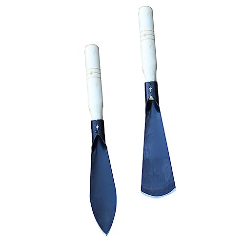 CLISPEED 2 Stück Handschaufeln für Gartenpflanzen Teiliges Robuste Mangangartenschaufeln mit Holzgriff Langlebig und Rostfrei und Leicht für Blumen Pflanzen und Gartenarbeiten von CLISPEED