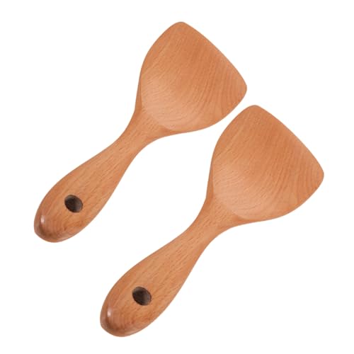 CLISPEED 2 Stück Holz Reislöffel mit Dickem Griff Hitzebeständig Kratzschonend für Reiskocher Multifunktional als Servierlöffel und Küchenutensil aus Natürlichem Buchenholz CLISPEED 2 Stück Holz Reislöffel mit Dickem Griff Hitzebeständig Kratzschonend für Reiskocher Multifunktional als Servierlöffel und Küchenutensil aus Natürlichem Buchenholz von CLISPEED