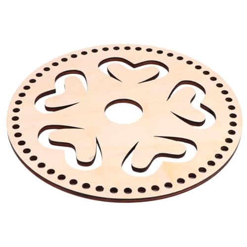 CLISPEED 2 Stück Holz taschenboden DIY Handtaschen Basis für Damen Handgefertigter Hohl Geschnitzter Holzdeckel Robust und Langlebig für Kreative Häkeltaschen und Geschenkideen von CLISPEED