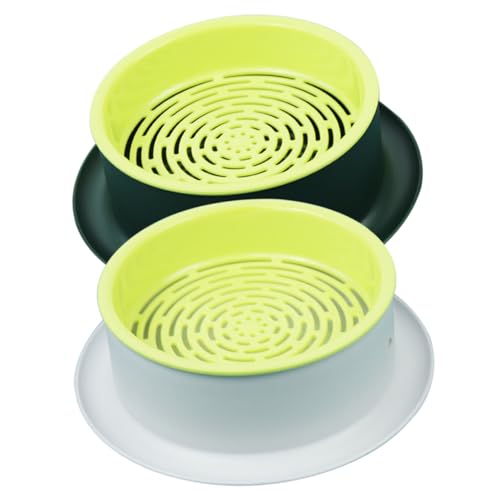 CLISPEED 2 Stück Hydroponische Katzengras Anzuchtbox Set Belüftete Stabile Pflanzschalen für Erfolgreiche Saatkeimung Praktische Leicht zu Reinigende Katzengras Pflanzer für Haushalt von CLISPEED