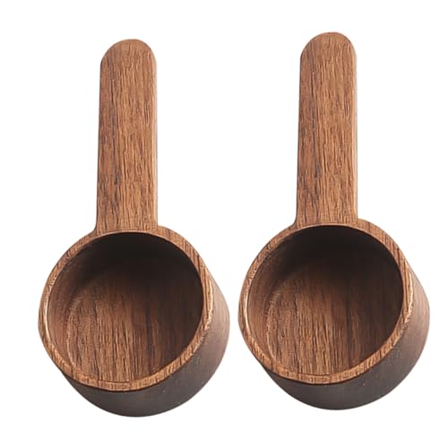CLISPEED 2 Stück Kaffeelöffel-Set Kaffee wiederverwendbar Scoop Schaufeln Rühren Löffel messen kompakte Holzschaufel tragbarer Teelöffel Multifunktionsschaufel aus Holz kleiner Kaffeelöffel von CLISPEED