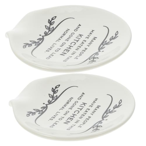 CLISPEED 2 Stück Keramik Löffelablage Verschleißfest Robust Kochlöffelhalter Küchenutensilienständer Rutschfest für Esslöffel und Stäbchen Täglicher Gebrauch Eleganter Tischdekor CLISPEED 2 Stück Keramik Löffelablage Verschleißfest Robust Kochlöffelhalter Küchenutensilienständer Rutschfest für Esslöffel und Stäbchen Täglicher Gebrauch Eleganter Tischdekor von CLISPEED