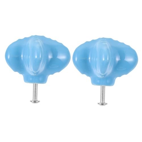 CLISPEED 2 Stück Keramik Schubladenknöpfe Meerestier Design Muschel Seestern Bunte Möbelgriffe für Kommode Kinderzimmer Schrankgriffe Vintage Stil für Schränke von CLISPEED