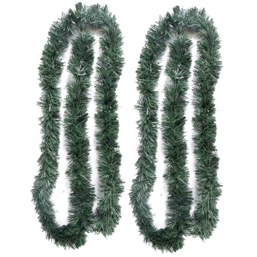 CLISPEED 2 Stück Künstliche Weihnachtsgirlande Teilig Wetterfest Vielseitig Einsetzbar für Haustür Fenster Wand Dekoration Innen Außen Weihnachtsdeko Pinienzweige DIY Party Festlich CLISPEED 2 Stück Künstliche Weihnachtsgirlande Teilig Wetterfest Vielseitig Einsetzbar für Haustür Fenster Wand Dekoration Innen Außen Weihnachtsdeko Pinienzweige DIY Party Festlich von CLISPEED