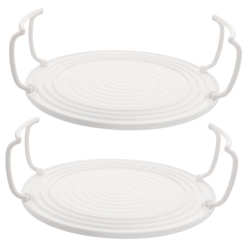 CLISPEED 2 Stück Layered Dampf Rack Mikrowellen-dampfgestell Küchenständer Runden Dampfgarer Kochen Dampfend Backofengestell Geteilt Einsatz Für Dampfgargestell Runder Dampfgarer Abs Weiß von CLISPEED