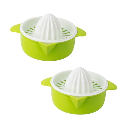 CLISPEED 2 Stück Manueller Hand Squeezer Praktische Zitruspresse mit Auslaufsicherem Verschluss Abnehmbar und Leicht zu Reinigen für Zuhause Geeignet für Erwachsene Zufällige Farbe von CLISPEED