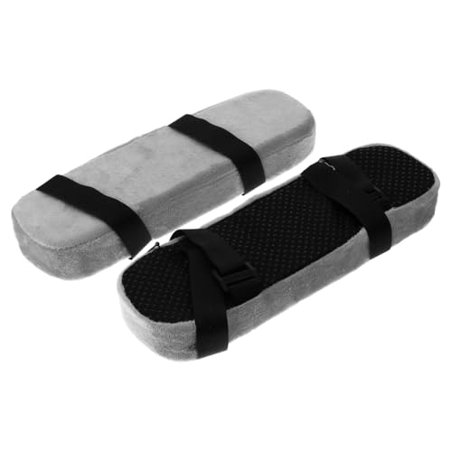 CLISPEED 2 Stück Memory Foam Armlehnenpolster mit Rutschfester Unterseite Verstellbare Ellenbogenstütze für Bürostuhl und Gaming Chair Waschbare Armlehnenkissen zur Druckentlastung von von CLISPEED