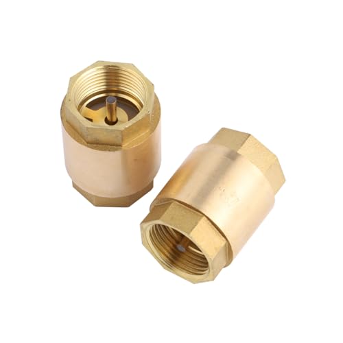 CLISPEED 2 Stück Messing Rückschlagventil Vertikal für Wasserpumpe Korrosionsbeständig Langlebig Multifunktional für Wasser und Gasfluss Einfache Installation Zuverlässiger Austausch für CLISPEED 2 Stück Messing Rückschlagventil Vertikal für Wasserpumpe Korrosionsbeständig Langlebig Multifunktional für Wasser und Gasfluss Einfache Installation Zuverlässiger Austausch für von CLISPEED