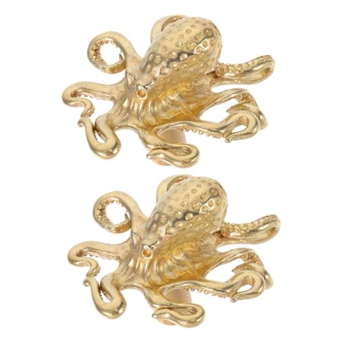 CLISPEED 2 Stück Messing Türgriffe Nautische Schubladenknöpfe Vintage Tier-möbelgriffe für Kommoden Küchenschränke Design von CLISPEED