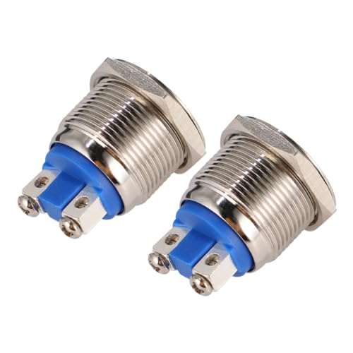 CLISPEED 2 Stück Metall Drucktaster Flach Momentary Push Button für Türklingel Eingangskontrolle und Elektroschaltungen CLISPEED 2 Stück Metall Drucktaster Flach Momentary Push Button für Türklingel Eingangskontrolle und Elektroschaltungen von CLISPEED