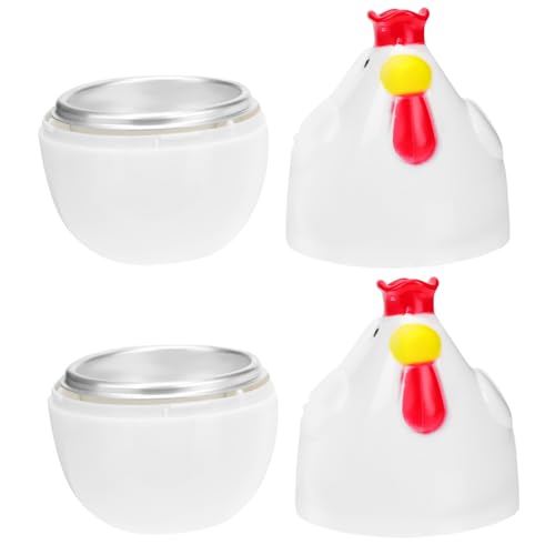 CLISPEED 2 Stück Mikrowellen Eierkocher Kinderform Hühnchen Dampfgarer Bpa Frei Robust Leicht zu Reinigen Frühstückswerkzeug von CLISPEED
