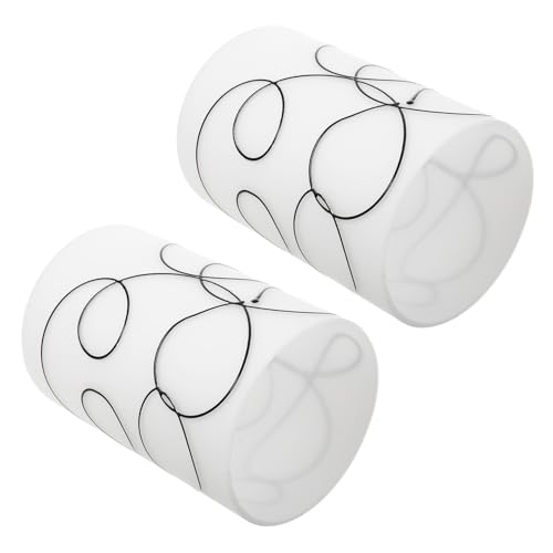 CLISPEED 2 Stück Moderner Glas lampenschirm Dekorative Pendelleuchte Lampenschirme Bruchsicher Stilvoll für Wohnzimmer Schlafzimmer Flur Ersatz für Wandlampen und Kronleuchter von CLISPEED