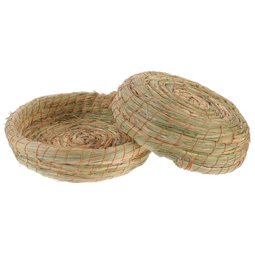CLISPEED 2 Stück Natürliches Handgefertigtes Hamster Nest aus Geflochtenem Gras Kleines Langlebiges Kleintierbett für Hamster Mäuse Kaninchen und Meerschweinchen Komfortable CLISPEED 2 Stück Natürliches Handgefertigtes Hamster Nest aus Geflochtenem Gras Kleines Langlebiges Kleintierbett für Hamster Mäuse Kaninchen und Meerschweinchen Komfortable von CLISPEED