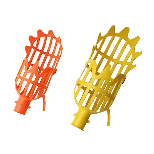 CLISPEED 2stücke Teiliges Obstpflücker Teleskopierbarem Griff s Orange Gelb Praktisches Werkzeug Für Mühelose Obsternte Ohne Leiter Für Verschiedene Früchte Geeignet von CLISPEED
