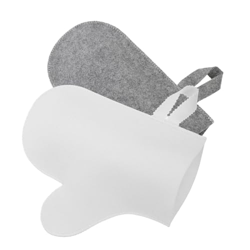 CLISPEED 2 Stück Peeling Handschuhe aus Hochwertigem Filz Hitzebeständig Extra für Sauna und Dusche Sanftes Körperpeeling Langlebige Badehandschuhe für Effektive Reinigung und Massage von CLISPEED