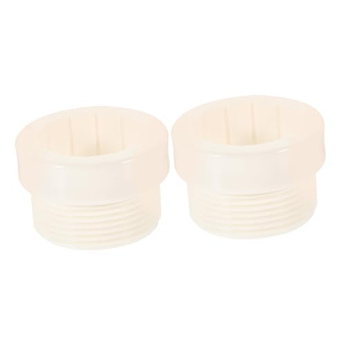CLISPEED 2 Stück Pool Sonnenschirm Adapter Teilig Stabiler Gewinde Steckverbinder Wetterfester Kunststoff Einfache Verbesserte Standfestigkeit für Pool und Terrassenschirme Weiß von CLISPEED