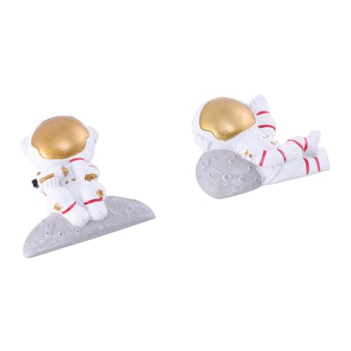 CLISPEED 2 Stück Resin Astronaut Wandsticker Kreativer Schutz für Lichtschalter in Kinderzimmer Wohnzimmer Schlafzimmer Mond design Langlebig Staubgeschützt für Glatte und Strukturierte von CLISPEED