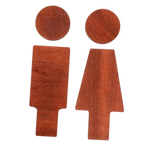CLISPEED 2 Stück Rustikales Holz Toilettenschild Langlebiges Nachhaltiges Wc Schild mit Männer und Frauensymbol Einfache Montage Stilvolle Badezimmerwand Deko für Geschäftliche Toiletten von CLISPEED