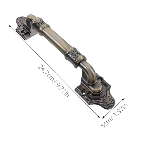 CLISPEED 2 Stück Schiebetürgriff Vintage Metallgriffe mit Floralem Muster Robustes Zinklegierungs design für Scheunentüren Schränke und Kleiderschränke im Europäischen Retro stil CLISPEED 2 Stück Schiebetürgriff Vintage Metallgriffe mit Floralem Muster Robustes Zinklegierungs design für Scheunentüren Schränke und Kleiderschränke im Europäischen Retro stil von CLISPEED