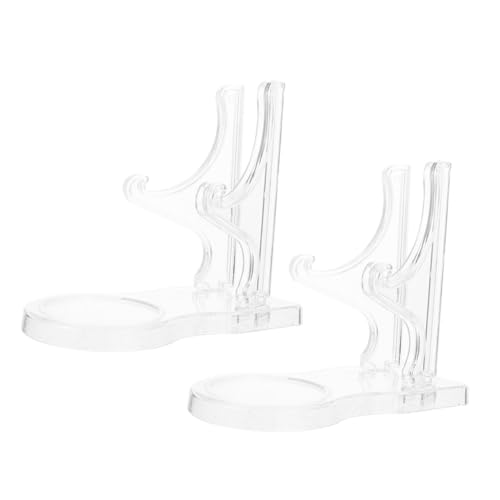 CLISPEED 2 Stück Tablett Halter Teiliges Transparenter Ständer für Tassen Teller und Untertassen Europäisches Design Langlebig Platzsparend Vielseitig Einsetzbar von CLISPEED