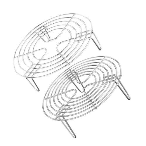 CLISPEED 2 Stück Teiliges Edelstahl Dampfgarer Rack Edelstahl Steaming Korb mit Dichtem Dämpfkreis Anti verbrühung Design für Haushalt Büro Restaurant Vielseitig Einsetzbar Leicht zu von CLISPEED