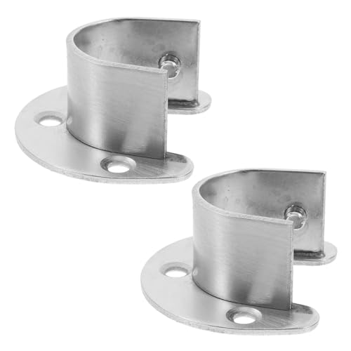 CLISPEED 2 Stück Teiliges Edelstahl Schrankrohrhalter U förmige Halterung für Kleiderstangen und Gardinenstangen mit Schrauben für Vielseitige Montage im Bad und Kleiderschrank CLISPEED 2 Stück Teiliges Edelstahl Schrankrohrhalter U förmige Halterung für Kleiderstangen und Gardinenstangen mit Schrauben für Vielseitige Montage im Bad und Kleiderschrank von CLISPEED