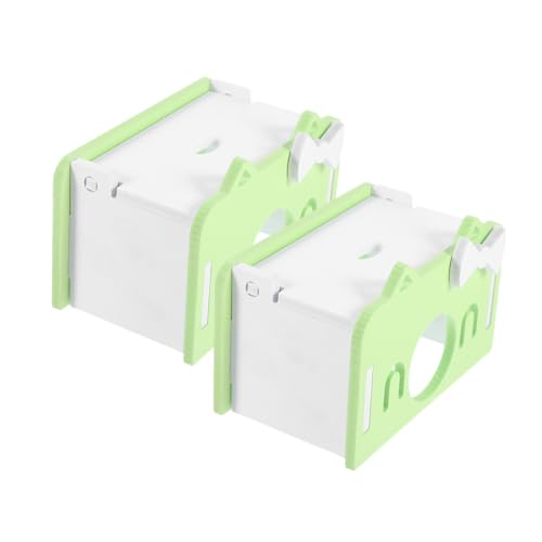 CLISPEED 2 Stück Teiliges Hamsterhaus Versteck aus Robustem PVC Kleines Meerschweinchen Spielhaus mit Bequemen Schlafnest Kratzfestes Kleintierversteck für Hamster Rennmäuse und CLISPEED 2 Stück Teiliges Hamsterhaus Versteck aus Robustem PVC Kleines Meerschweinchen Spielhaus mit Bequemen Schlafnest Kratzfestes Kleintierversteck für Hamster Rennmäuse und von CLISPEED