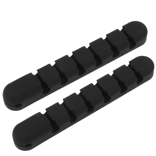 CLISPEED 2 Stück Teiliges Kabelhalter Selbstklebendem Silikon Kabelclip Organizer für Schreibtisch und Wand Flexibler Kabelmanager zur Ordentlichen Kabelführung und Schutz vor Kabelbruch von CLISPEED
