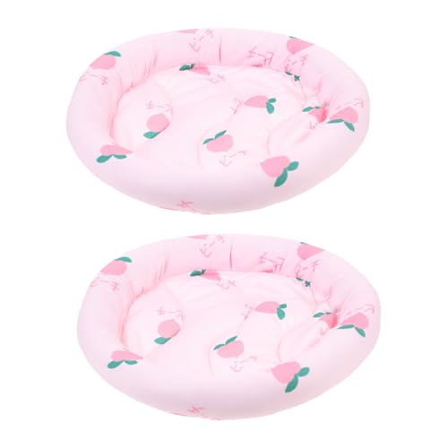 CLISPEED 2 Stück Teiliges Kühlmatte für Kleine Haustiere Atmungsaktives Eisfaser Kissen für Kaninchen Meerschweinchen und Hamster Rutschfestes Sommerbett für Besseren Schlaf und Angenehme von CLISPEED