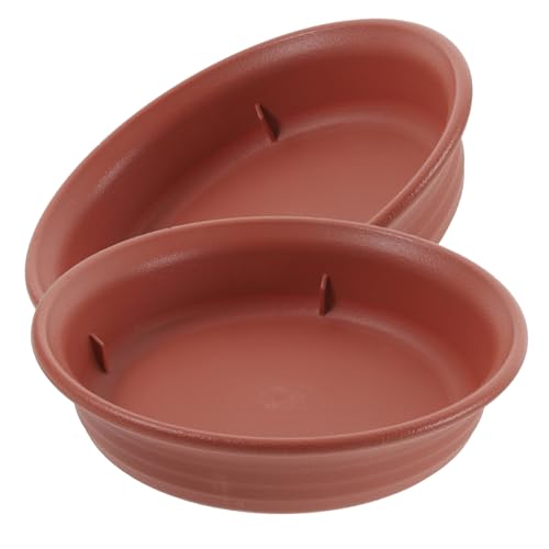 CLISPEED 2 Stück Teiliges Runde Pflanzuntersetzer aus Robustem Resin Tiefe Pflanzschalen zum Auffangen von Überschüssigem Wasser Pflanztopf Unterteller für Innen und Außenbereich Braun CLISPEED 2 Stück Teiliges Runde Pflanzuntersetzer aus Robustem Resin Tiefe Pflanzschalen zum Auffangen von Überschüssigem Wasser Pflanztopf Unterteller für Innen und Außenbereich Braun von CLISPEED