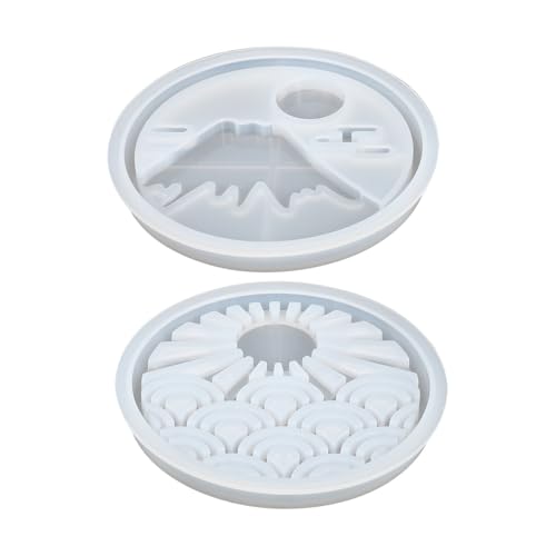 CLISPEED 2 Stück Teiliges Silikon Sunrise Fuji Untersetzer Formen für DIY Epoxidharz Basteln Kreative Cup Mat Gießform für Coaster Herstellung CLISPEED 2 Stück Teiliges Silikon Sunrise Fuji Untersetzer Formen für DIY Epoxidharz Basteln Kreative Cup Mat Gießform für Coaster Herstellung von CLISPEED