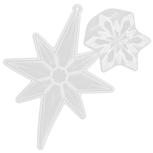 CLISPEED 2 Stück Teiliges Silikonform Schneeflocke für Epoxidharz Gießformen DIY Weihnachten Schmuck Ornamente Handgemacht Einfach zu Entformen Langlebig von CLISPEED