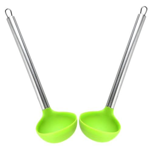 CLISPEED 2 Stück Teiliges Suppenkellen aus Bpa freiem Silikon mit Langem Ergonomischem Griff Hitzebeständig und Rutschfest Küchenlöffel für Suppen und Soßen Wiederverwendbar und CLISPEED 2 Stück Teiliges Suppenkellen aus Bpa freiem Silikon mit Langem Ergonomischem Griff Hitzebeständig und Rutschfest Küchenlöffel für Suppen und Soßen Wiederverwendbar und von CLISPEED