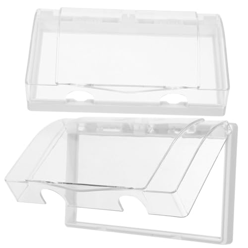 CLISPEED 2 Stück Teiliges Transparentes Selbstklebendes Steckdosen wandschutzgehäuse für Badezimmer mit Großem Innenraum und Langlebiger Einfacher Montage von CLISPEED