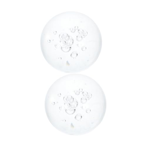 CLISPEED 2 Stück Transparente Kristall Glaskugeln Bubble Sphere für DIY Gartenbrunnen Fischbecken Dekoration mit Faszinierenden Lichteffekten für Indoor und Party Ornamente von CLISPEED