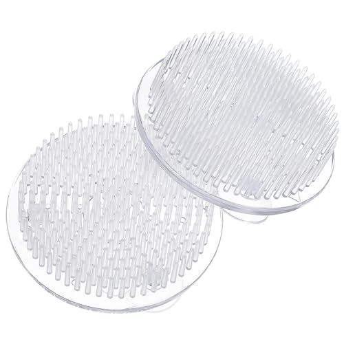 CLISPEED 2 Stück Transparenter Saugnapf Blumenfrosch Kompakter Kunststoff Blumenhalter mit Saugnäpfen für Stabile Blumenarrangements Vasen und Pflanzgefäßen Vielseitig Einsetzbar von CLISPEED