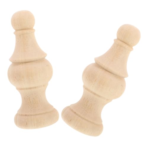 CLISPEED 2 Stück Unbehandelte Holz Finials für Bettpfosten Gardinenstangen und Flaggenmasten DIY Handwerkszubehör Eleganter Römischer Stil CLISPEED 2 Stück Unbehandelte Holz Finials für Bettpfosten Gardinenstangen und Flaggenmasten DIY Handwerkszubehör Eleganter Römischer Stil von CLISPEED