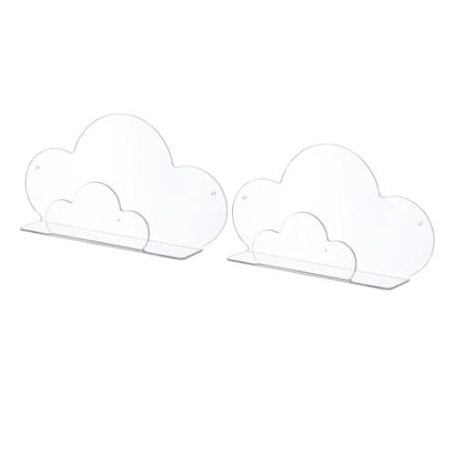 CLISPEED 2 Stück Wandregal Badablage aus Robustem Transparentem Material Schwebendes Wolken Design Platzsparend und Vielseitig für Badezimmer Küche und Wohnzimmer Einfache Montage ohne CLISPEED 2 Stück Wandregal Badablage aus Robustem Transparentem Material Schwebendes Wolken Design Platzsparend und Vielseitig für Badezimmer Küche und Wohnzimmer Einfache Montage ohne von CLISPEED