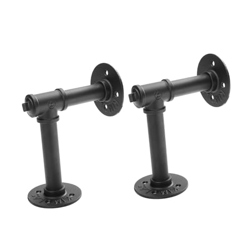 CLISPEED 2 Stück Wandregalhalter im Retro industrial stil Robuste Metall wandhalterungen für Wandregale Steampunk Vintage Wasserrohr design Platzsparende DIY Regalträger für Zuhause und von CLISPEED