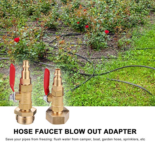 CLISPEED 2 Stück Winterfester Ausblasadapter für Gartenschlauch Schnelle Kupplung für Wasserleitung und Entwässerung Langlebigem zur Frostsicherung von Wohnmobilen und CLISPEED 2 Stück Winterfester Ausblasadapter für Gartenschlauch Schnelle Kupplung für Wasserleitung und Entwässerung Langlebigem zur Frostsicherung von Wohnmobilen und von CLISPEED