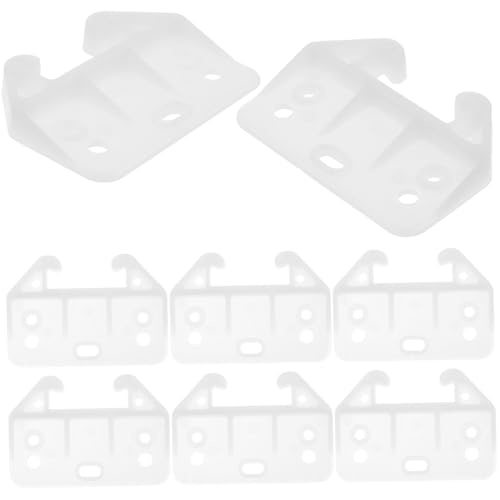 CLISPEED 20 Sätze Möbel Schubladenführungen aus PP Material Robuste Weiße Rückseitenschiene mit Schrauben Reibungslose Langlebige Führung für Kommoden und Schminktische von CLISPEED