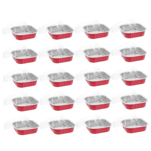 CLISPEED 20 Sätze Quadratische Multifunktionale Aluminiumfolie Backformen mit Deckel für Pudding Käsekuchen und Desserts Wiederverwendbar Praktisches Backzubehör für Zuhause CLISPEED 20 Sätze Quadratische Multifunktionale Aluminiumfolie Backformen mit Deckel für Pudding Käsekuchen und Desserts Wiederverwendbar Praktisches Backzubehör für Zuhause von CLISPEED