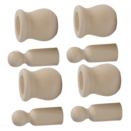CLISPEED 20 Satz Teiliges Kleine Naturbelassene Holzpuppen zum Bemalen DIY Holzfiguren für Bastelprojekte Ungiftig und Umweltfreundlich Kreative Holzpuppen zum Gestalten und Dekorieren von CLISPEED