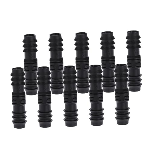 CLISPEED 20 Stück Barbed Straight Connector für Gartenschlauch Robuste Bewässerungslösung für Tropfbewässerungssysteme Schwarz für Landwirtschaft und Gartenpflege von CLISPEED