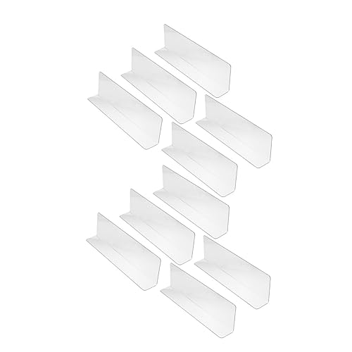 CLISPEED Regaltrenner L-Förmige Kunststoff Trenner für Schränke Transparent 20 Stück Multifunktionale Regal Organizer für Supermärkte und Küchen von CLISPEED