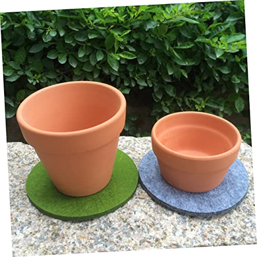 CLISPEED 20 Stück Teiliges Filzmatten rutschfeste Wasserabweisende Möbel und Blumentopf Unterlagen Hitzeisolierende Bodenschoner für Stühle und Pflanzkübel Grün Schützend für Garten und von CLISPEED