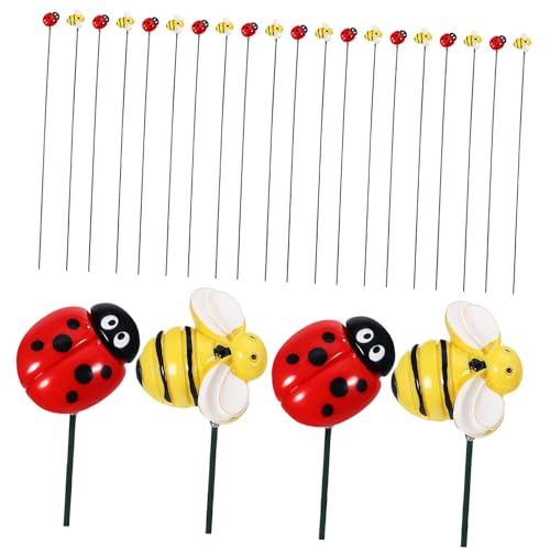 CLISPEED 20 Stück Teiliges Gartenstecker mit und Bienenfiguren Dekorative Gartenornamente für und Außen Fröhliche Frühjahrsdekorationen für Beete und Pflanzgefäße von CLISPEED