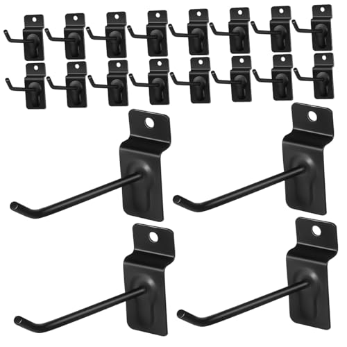 CLISPEED 20 Stück Teiliges Slatwall Haken aus Stabilem Metall Lang Schwarz Robuste Wandhaken für Garage Einzelhandel und Werkstatt Platzsparend Vielseitig Einsetzbar CLISPEED 20 Stück Teiliges Slatwall Haken aus Stabilem Metall Lang Schwarz Robuste Wandhaken für Garage Einzelhandel und Werkstatt Platzsparend Vielseitig Einsetzbar von CLISPEED